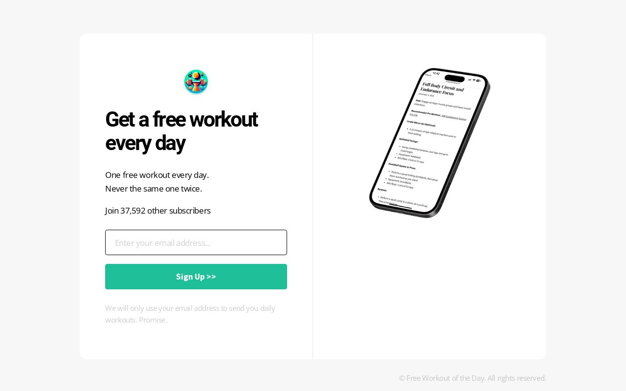 free-workout-of-the-day-sign-up